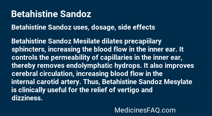 Betahistine Sandoz