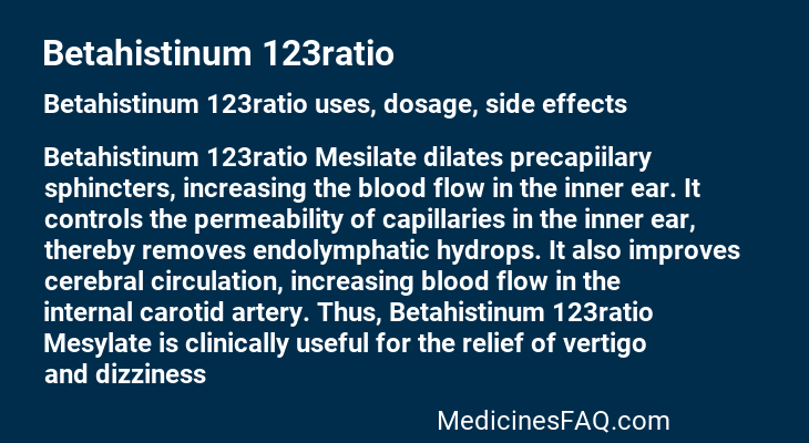 Betahistinum 123ratio