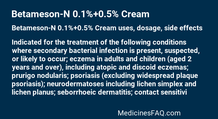 Betameson-N 0.1%+0.5% Cream