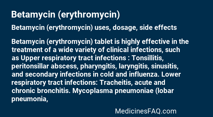 Betamycin (erythromycin)