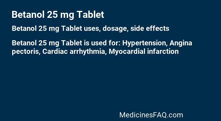 Betanol 25 mg Tablet