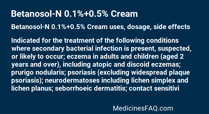 Betanosol-N 0.1%+0.5% Cream