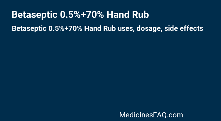 Betaseptic 0.5%+70% Hand Rub