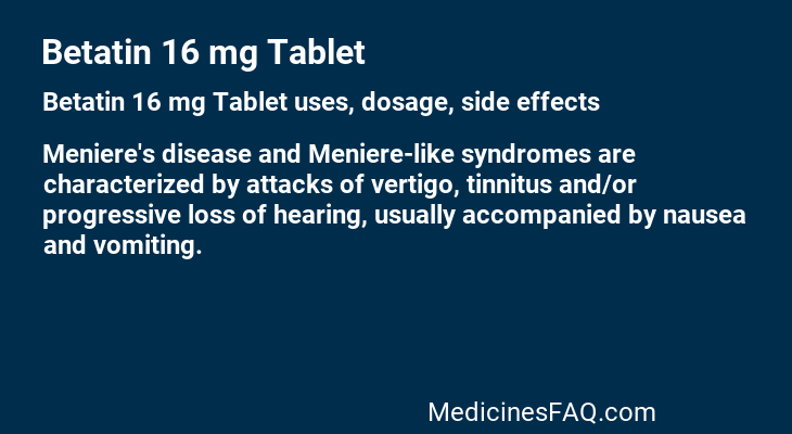 Betatin 16 mg Tablet