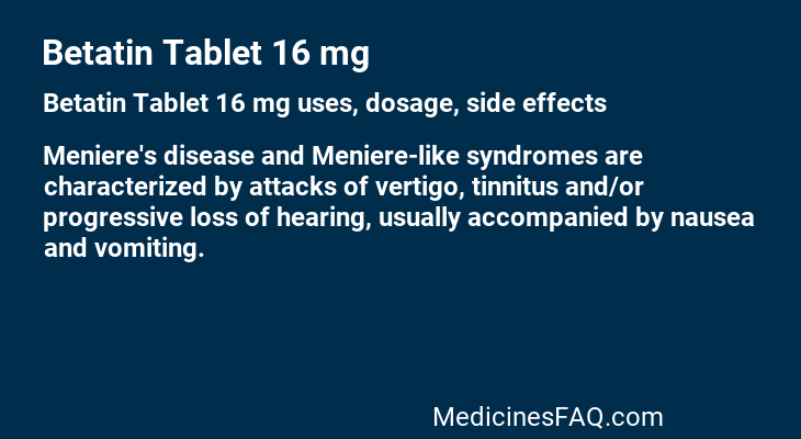Betatin Tablet 16 mg
