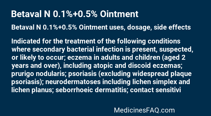 Betaval N 0.1%+0.5% Ointment