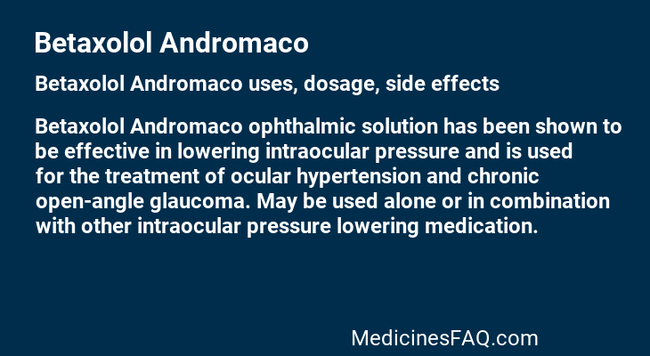 Betaxolol Andromaco