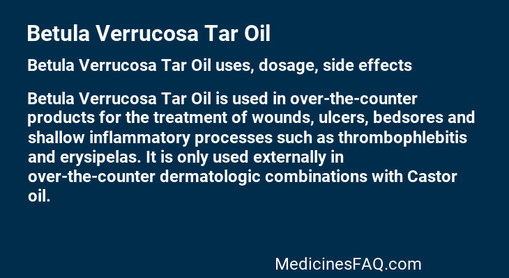 Betula Verrucosa Tar Oil