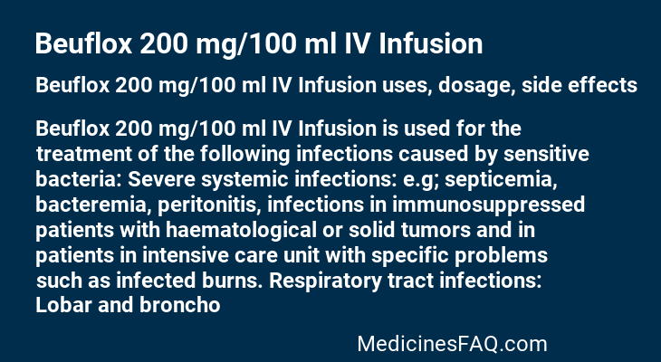 Beuflox 200 mg/100 ml IV Infusion