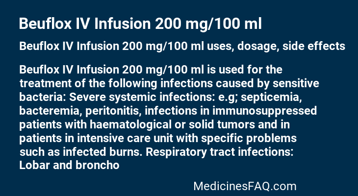 Beuflox IV Infusion 200 mg/100 ml
