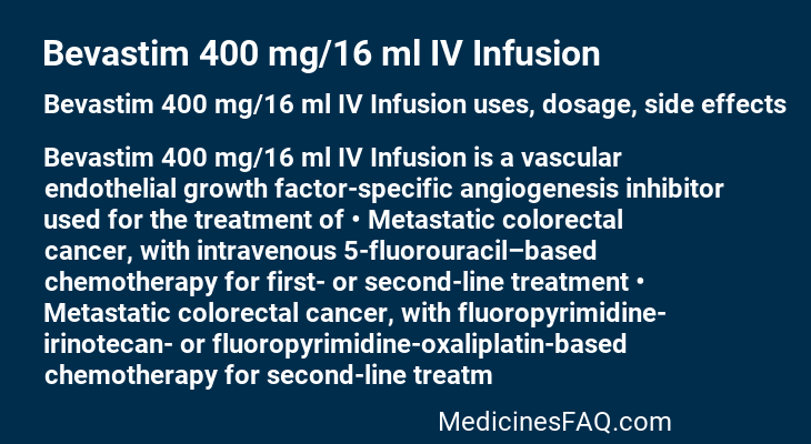 Bevastim 400 mg/16 ml IV Infusion