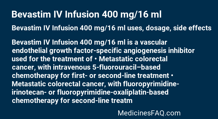 Bevastim IV Infusion 400 mg/16 ml
