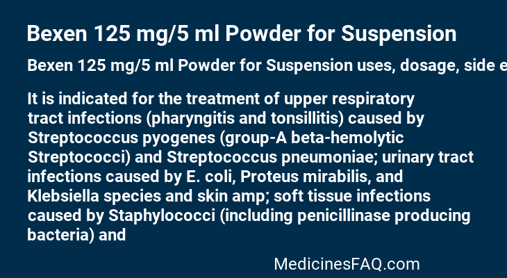 Bexen 125 mg/5 ml Powder for Suspension