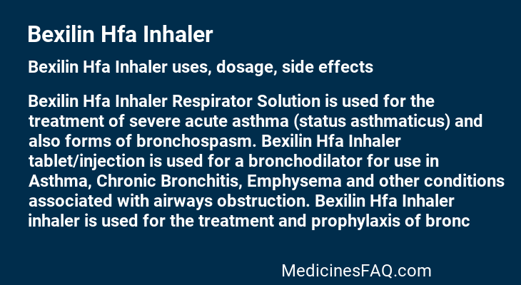Bexilin Hfa Inhaler