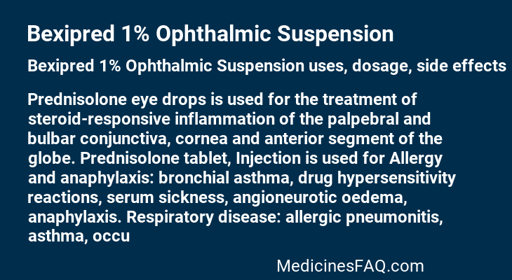 Bexipred 1% Ophthalmic Suspension