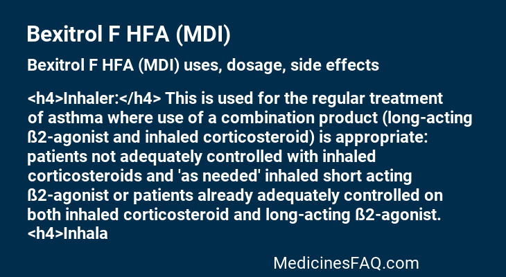 Bexitrol F HFA (MDI)