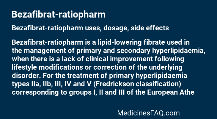 Bezafibrat-ratiopharm