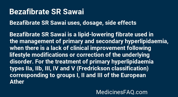 Bezafibrate SR Sawai