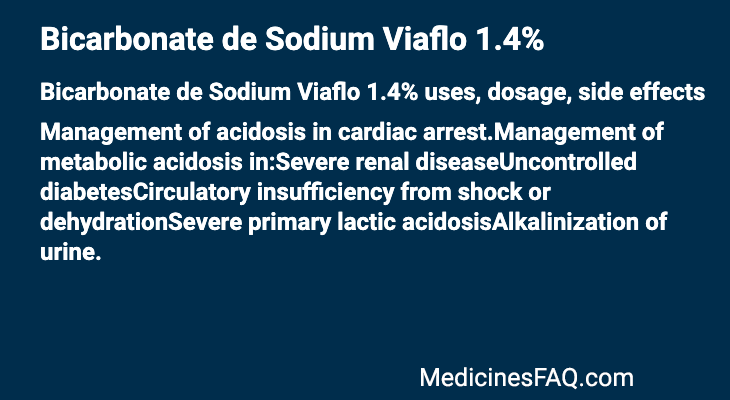 Bicarbonate de Sodium Viaflo 1.4%