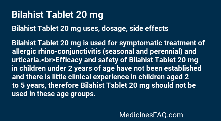 Bilahist Tablet 20 mg