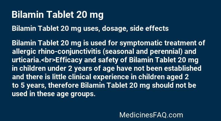 Bilamin Tablet 20 mg
