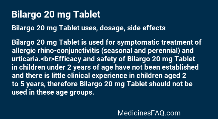 Bilargo 20 mg Tablet