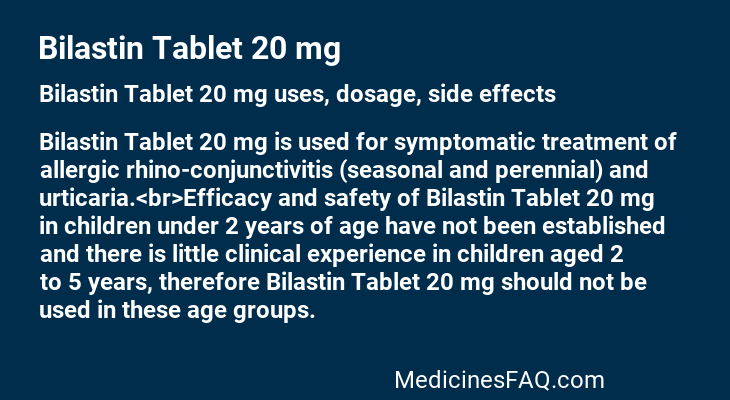 Bilastin Tablet 20 mg