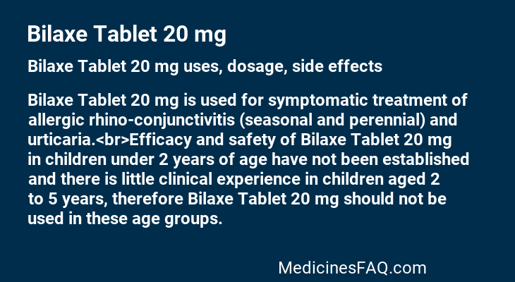 Bilaxe Tablet 20 mg