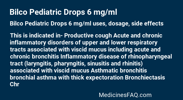 Bilco Pediatric Drops 6 mg/ml