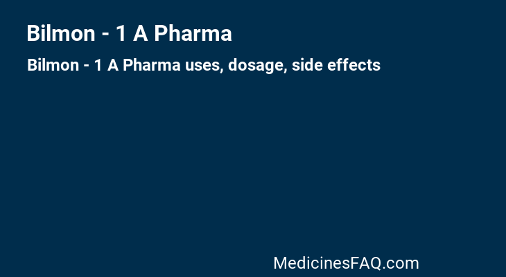 Bilmon - 1 A Pharma