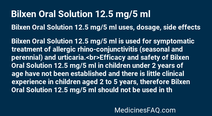 Bilxen Oral Solution 12.5 mg/5 ml