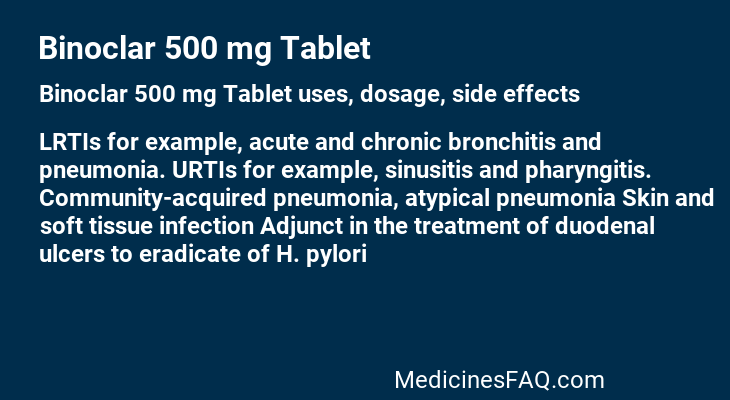 Binoclar 500 mg Tablet