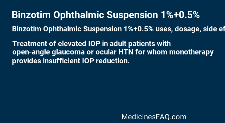 Binzotim Ophthalmic Suspension 1%+0.5%