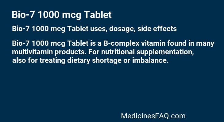 Bio-7 1000 mcg Tablet