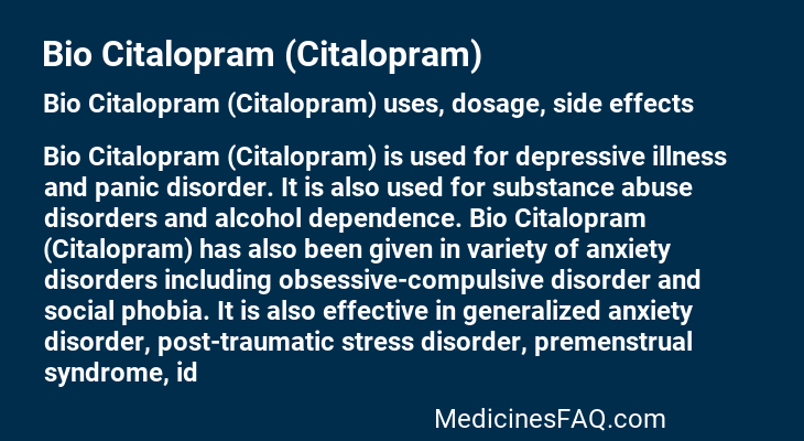 Bio Citalopram (Citalopram)