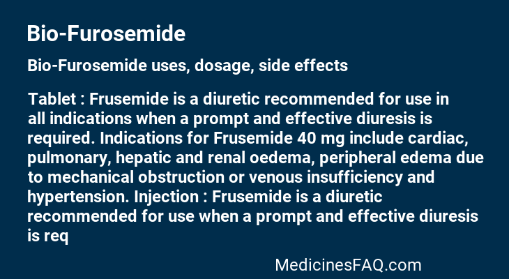 Bio-Furosemide