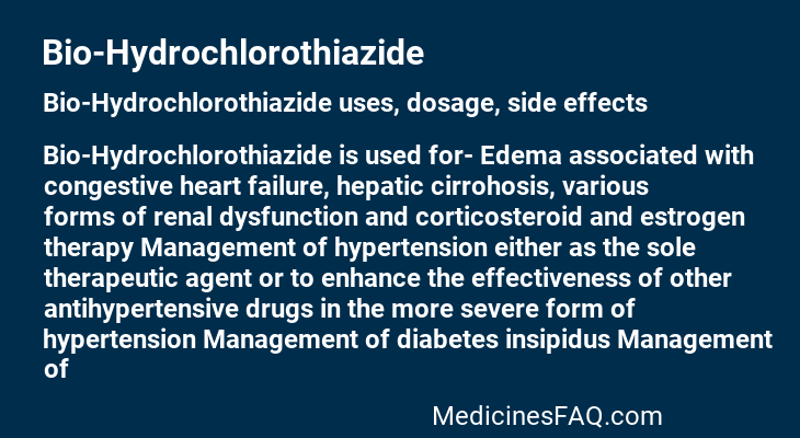 Bio-Hydrochlorothiazide