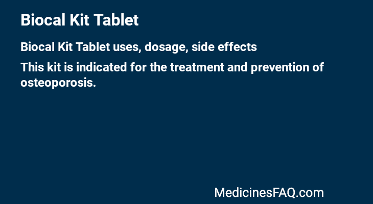 Biocal Kit Tablet