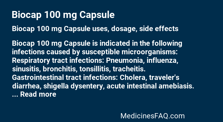 Biocap 100 mg Capsule