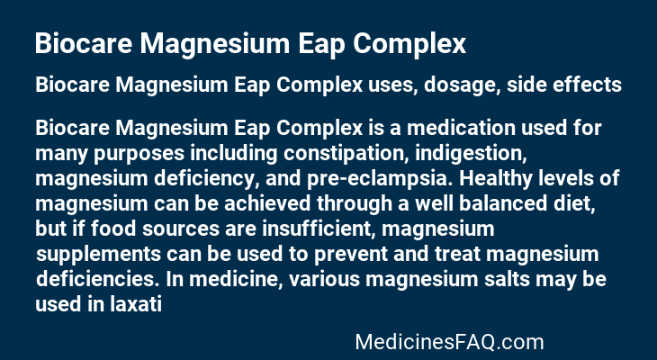 Biocare Magnesium Eap Complex