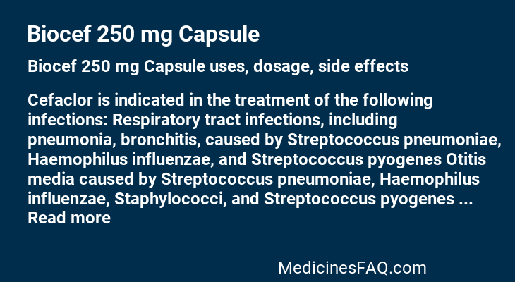 Biocef 250 mg Capsule