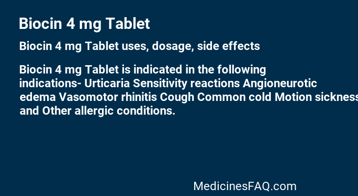 Biocin 4 mg Tablet