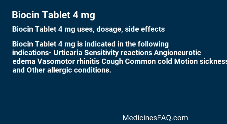 Biocin Tablet 4 mg