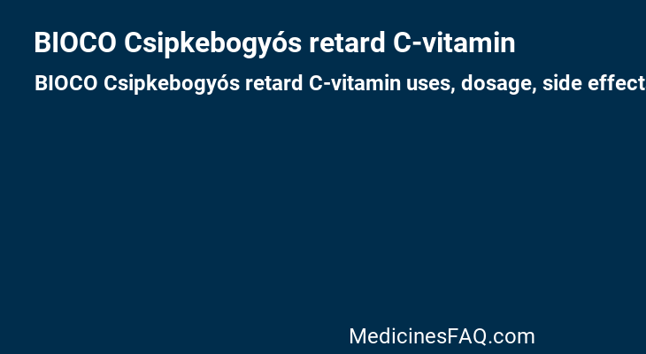 BIOCO Csipkebogyós retard C-vitamin