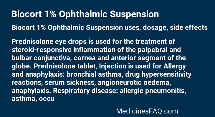 Biocort 1% Ophthalmic Suspension