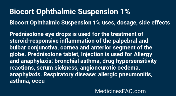 Biocort Ophthalmic Suspension 1%