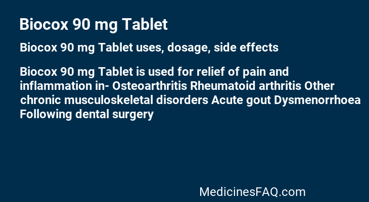 Biocox 90 mg Tablet