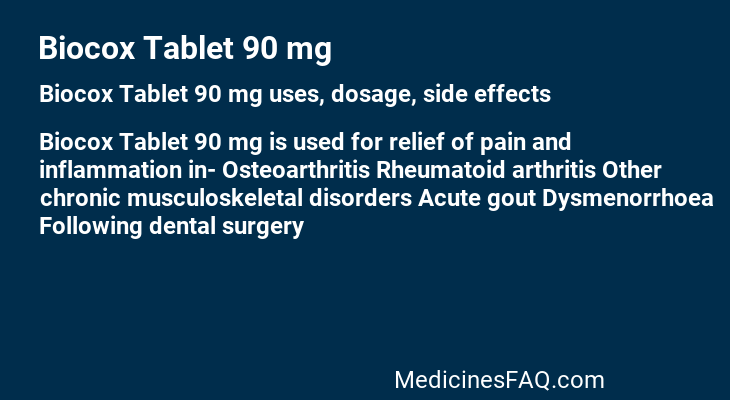 Biocox Tablet 90 mg