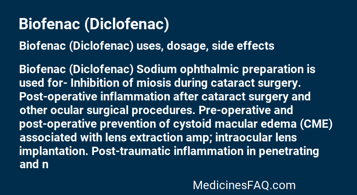 Biofenac (Diclofenac)