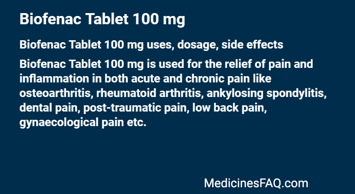 Biofenac Tablet 100 mg